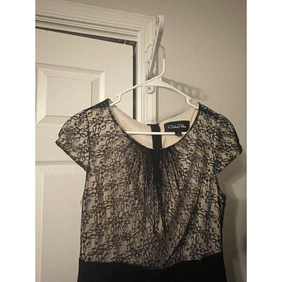 Chelsea Rose Black and Beige Dress Size 4 - Picture 2 of 6